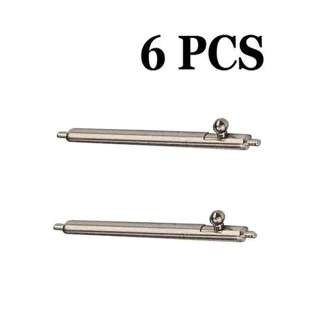 20mm Quick Release Watch Pins Set, Stainless Steel Replacement Band Pins, 6Pcs, 1.5mm Diameter, Includes Spring Bar Tool, Fits 18mm To 24mm Lug Width