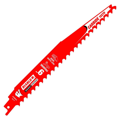 Beefy 9 Inch Carbide Tipped Reciprocating Saw Blades For Pruning And Clean Wood, 3 TPI, 3 Pack, Perma Shield Non Stick Coating