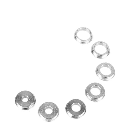 Top view of silver metal washers/spacers for crankshaft removal tool, 28–64mm range