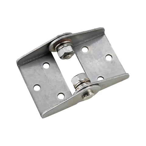 304 stainless steel adjustable torque hinge with two mounting plates and screw holes
