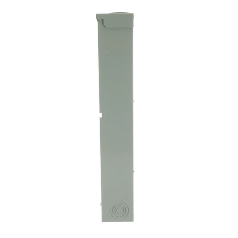 Side view of TSM420CSCUP 200A Meter Load Center Outdoor Socket with Combination Main Breaker, NEMA 3R enclosure visible