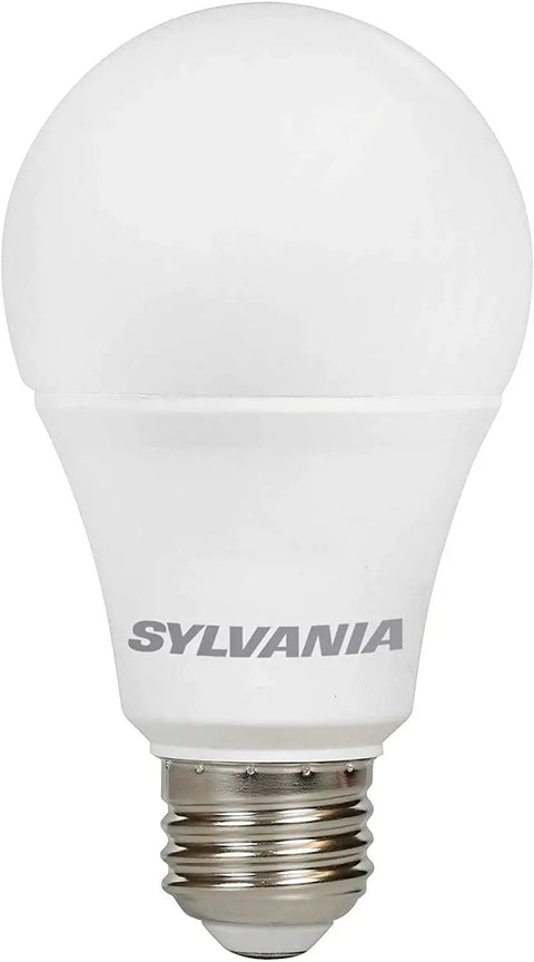 Eco LED Light Bulb A19 9W Frosted White 750 Lumens Non Dimmable 8 Pack 2700K front view