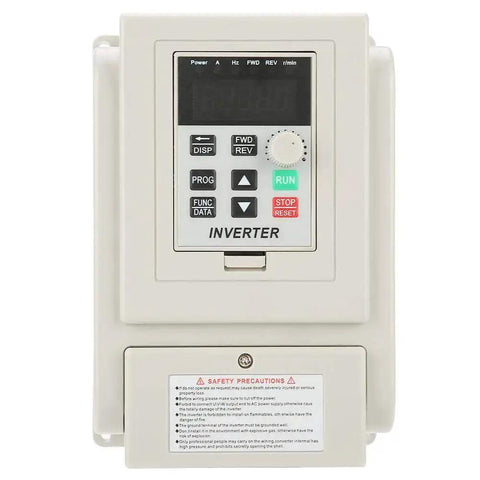 High Torque Variable Frequency Drive Five And A Half HP 220V Single Phase VFD Speed Controller, front view with display and controls.