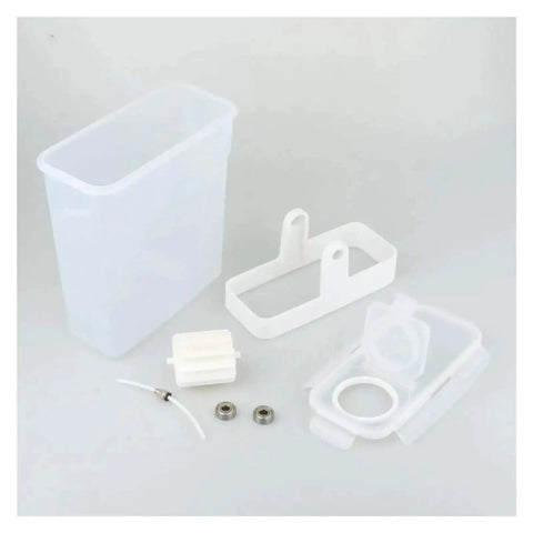 Filament Dryer Box For 1Kg Spools Keeps Filament Dry And Ready, Waterproof Exterior, white components and accessories shown