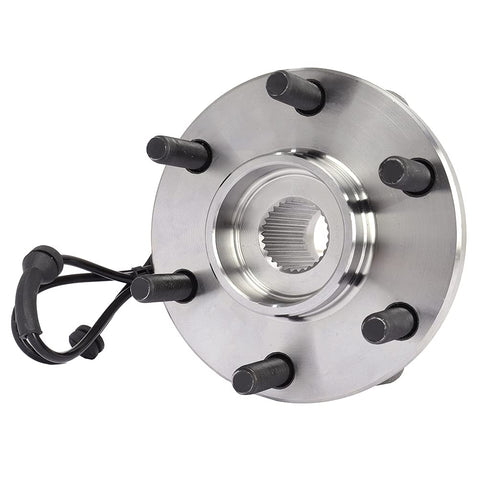 Front Wheel Bearing And Hub Assembly With Wheel Speed Sensor For 2005 To 2015 Frontier, Pathfinder And Xterra 6 Lug 4x4 Trucks Pre Greased And Sealed For Plug And Play Fit, Rigid QA Tested, ISO Certified Quality