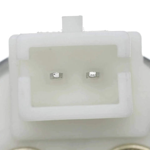 Close-up of front view of plug connector on Electric Fuel Pump Motor For Cars High Performance Replacement With Quick Start