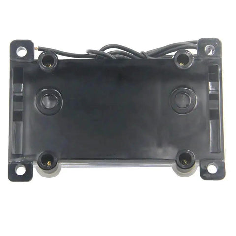 Rear view of 300A Inline ANL Fuse Holder with Digital Voltage Display for Car Stereo 0 GA in and out, adaptable for 2 GA 4 GA wires.