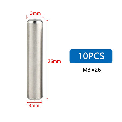 M3x26mm Dowel Pins 304 Stainless Steel Cylindrical Pins For Shelf Support And Fastening Elements Heavy Duty Rust Resistant