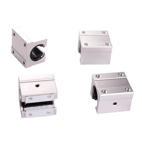 4 Pack SBR10UU Linear Ball Bearing Blocks Open Type Slider For SBR10 Linear Guide Rail CNC Parts, open design blocks, aluminum material