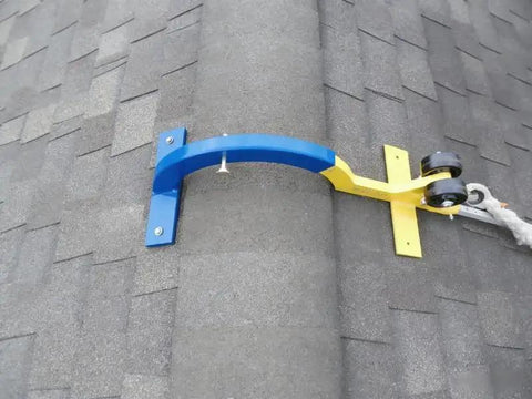 Heavy-Duty Roof Safety Anchor For First Man Up And Last Man Down, 5,000-Lb Capacity On Steep-Slope Roofs From 6/12 To 12/12 Pitch