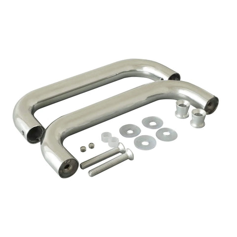 6 Inch Back To Back Shower Door Handle For Glass Doors One Quarter Inch To One Half Inch Thick, Stainless Steel 304 Chrome Finish