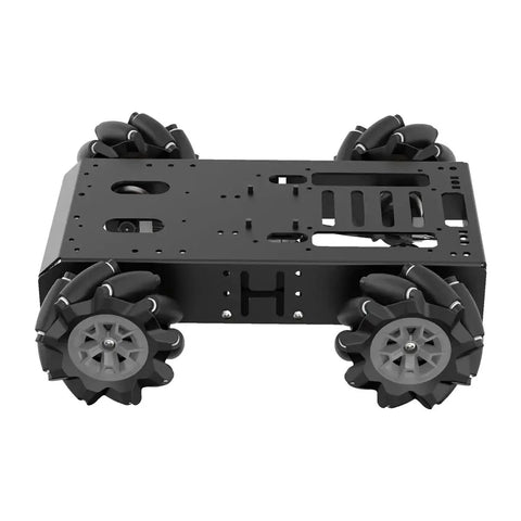 4WD Mecanum Robot Chassis Kit With Encoder Geared Motors And Large Metal Bracket For Arduino Raspberry Pi Jetson And ROS Projects
