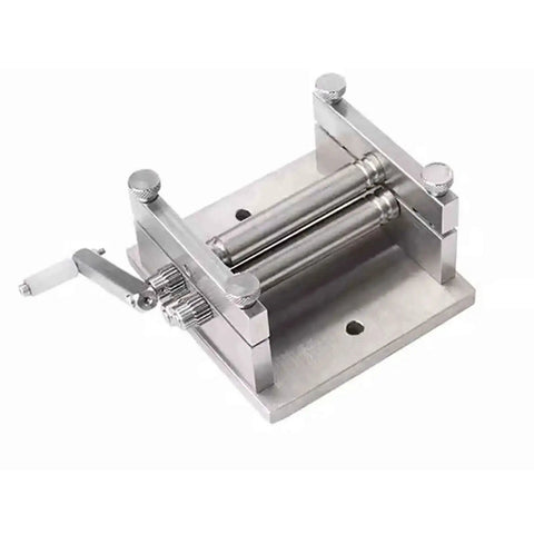 DIY Manual Plate Rolling Machine Handy Mini Bending Tool For Soft Metal Sheets And Tubes, stainless steel, top view