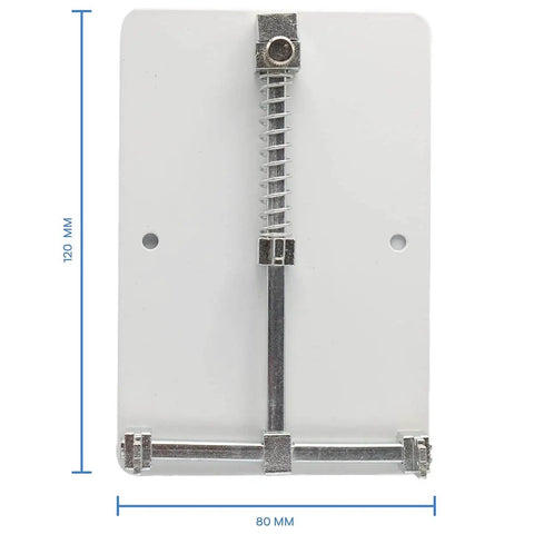 Universal PCB Holder And Jig Fixture Clamp For Soldering Desoldering And Quick Rework Stainless Steel 12x8 cm