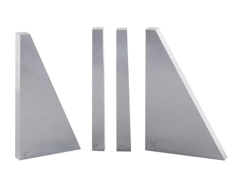 Ten Piece Precision Angle Block Set With Hardened Ground Steel And Light Magnetization Three Inch Long By One Quarter Inch Thick Blocks