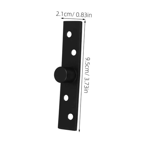 Rock Solid Heavy Duty Stainless Steel Pivot Hinges in black finish with dimensions