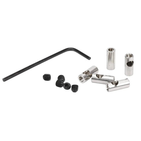 RC Pinion Gear Adapter 3.175mm To 5mm Shaft Reducer Sleeve kit, stainless steel, with screws and hex key, boosts brushed and brushless setup