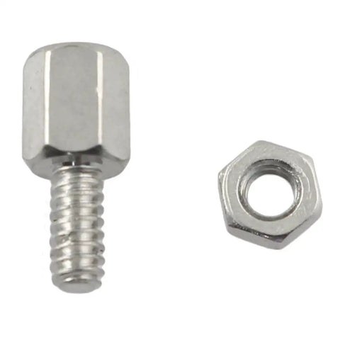 Hex Standoff Spacer Screws 50 Pack 4-40 Thread, 6mm Length Brass Pillars For PC Motherboard And PCB Mounts, Male To Female Standoffs With Nuts