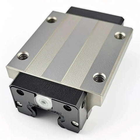 SHS15C Linear Block Guide Slider and SHS15LC Extended Size for Precision Linear Motion in metal finish, visible screws