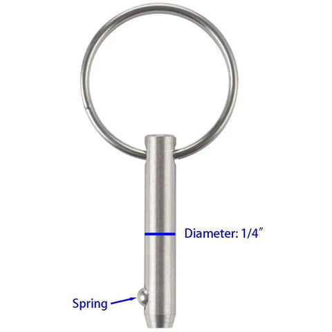 Heavy Duty 316 Stainless Steel Quick Release Pins For Bimini Tops And Marine Hardware VTurboWay Pack Of Four, spring loaded design