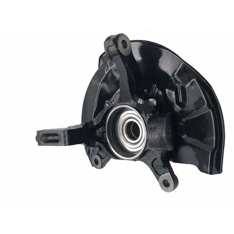 Front right suspension knuckle with wheel hub bearing for ES300 new replacement part R9-60026SKA, black metal, ISO TS 16949 certified