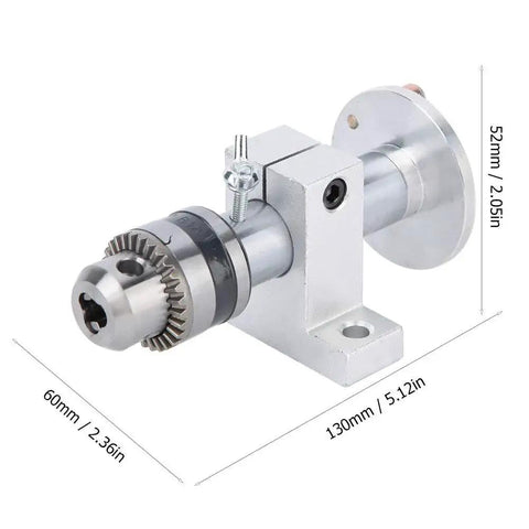 Compact Live Revolving Center For Mini Lathe With Adjustable Drilling Depth And Wrench, durable metal, mini lathe support tool
