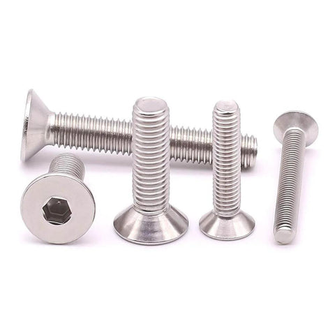 Heavy Duty 5/16-18 Inch Flat Head Socket Cap Screws, 1 Inch Long, 20 Pack, UNC Coarse Thread, Full Machine Thread