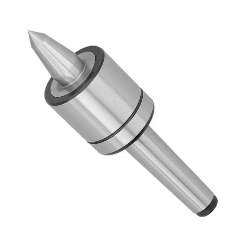 Pro Grade 1 Slot Live Center For Lathes With 60 Degree Morse Taper 0.01mm Precision Steel Build, shown in side view