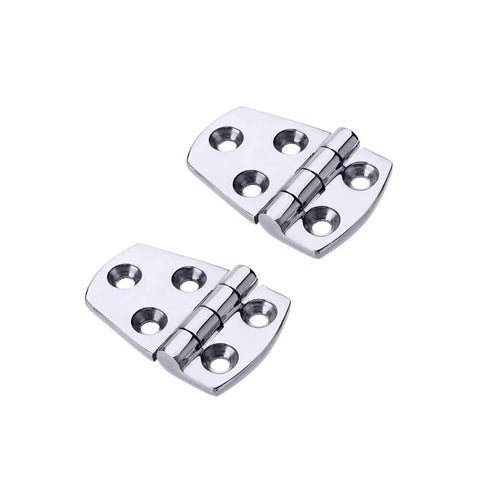 Heavy Duty Marine Flush Hatch Hinge Pair With Fasteners Built From 316 Stainless Steel Shortside Hinges For Boat Compartments And Doors Saltwater Ready One And A Half Inch By Two And A Quarter Inch