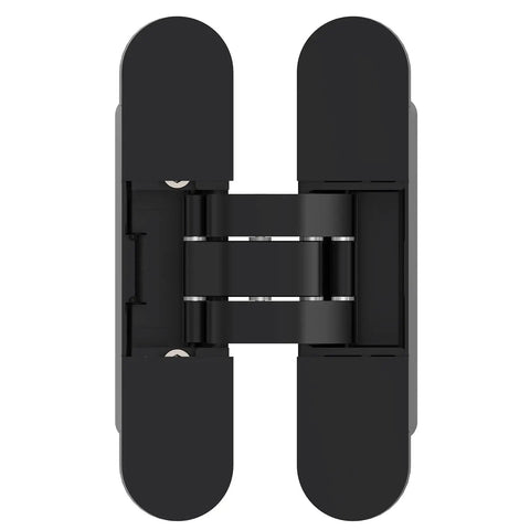 Black Invisible Door Hinge With 180 Degree Swing Heavy Duty Concealed Hinge Supports Up To 135lb Three Way Adjustable