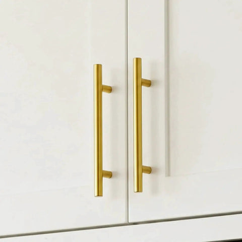 Brushed Gold Cabinet Handles 10 Pack 3 Inch Stainless Steel Drawer Pulls Durable Kitchen Cabinet Hardware