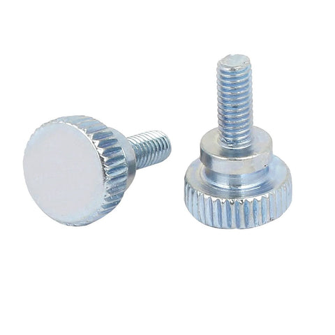 10 Pcs Knurled Thumb Screws M4 x 6mm For TV And Monitor Mounts VESA Screws Fully Threaded Zinc Plated Round Knurled Head