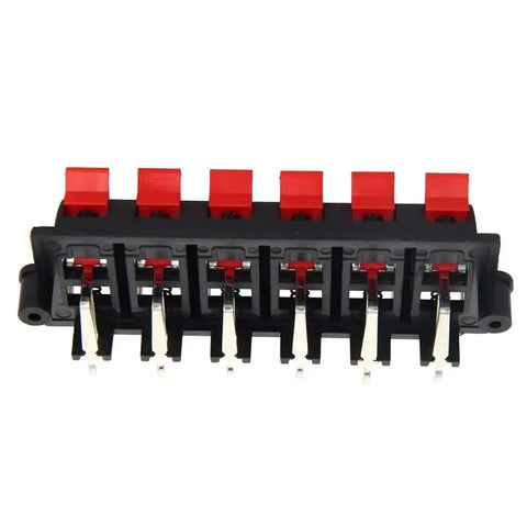 15 Piece Speaker Spring Terminal Clips 12 Way Push Release Connectors for Audio Wiring Terminal Strip Block DIY Kit