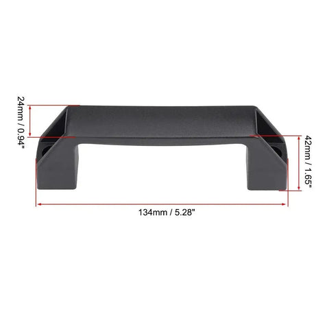 Plastic Pull Handles 115mm Hole Centers for Luggage and Mechanical Equipment 4 Pack Black Durable Hard Plastic Replacement Handles