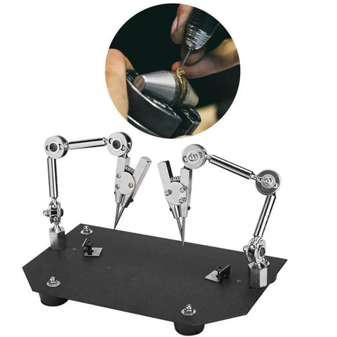 Third Hand Soldering Station With Dual Clips Jewelry Welding Fixture Table Clamp Soldering Stand for modeling tasks