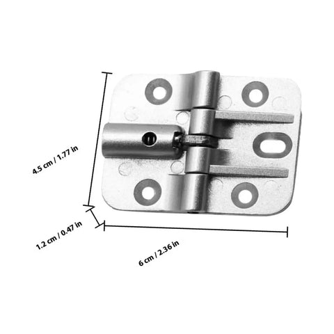 GOOHOCHY 2-pack adjustable torque cabinet hinges, zinc alloy silver, 90° foldable drop-leaf table hinge (close-up view)