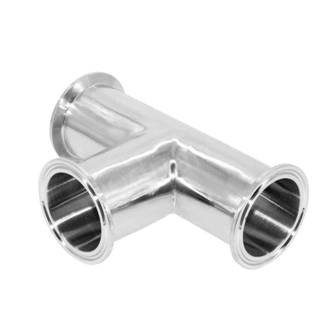 Beduan 1.5in 3-way Tri Clamp Tee, stainless steel 304 sanitary fitting, 38mm OD, pack of 2