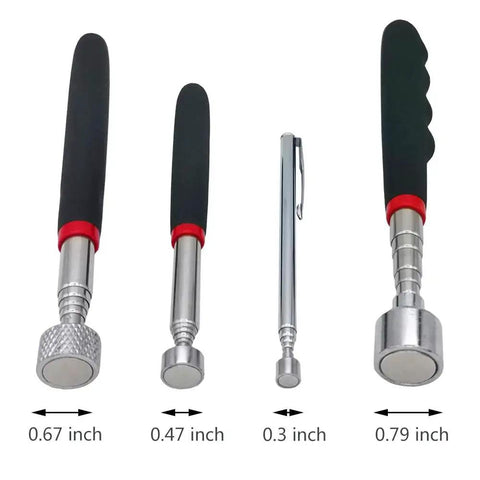 Magnetic Pickup Tool Set Telescoping Four Pack With 20 Lb 10 Lb 5 Lb And 1.5 Lb Magnets For Metal Debris Recovery In Tight Spaces Heavy Duty Extendable Wand Ideal For Car Garage Workshop