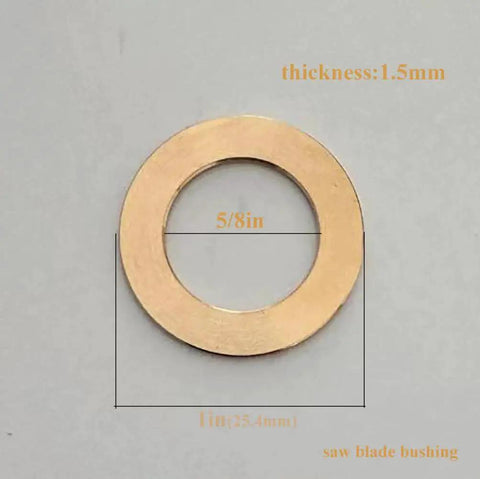 Brass Arbor Reducer Bushings 1 Inch To Five Eighths Inch 1.5mm Thick Pro Grade Circular Washer for Saw Blade Conversion