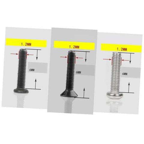Miniature Screw Assortment Kit With 18 Sizes In Transparent Storage Case, Flat Head, Round, High Hardness Tiny Screws, 1.2mm