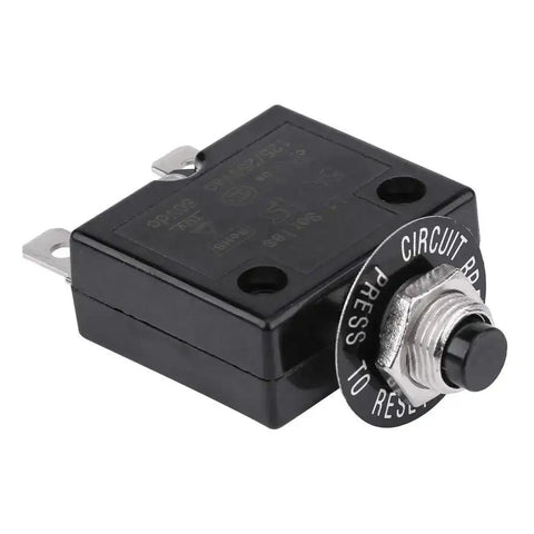 15A Manual Reset Thermal Circuit Breaker For Home And DIY Projects, Auto Overload Protection At 125-250V AC And 50V DC, Push Button Reset