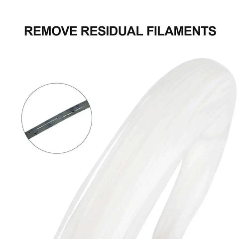 Close-up of Cleaning Filament 1.75mm For 3D Printers, 100g Spool, showing natural color and text 'Remove Residual Filaments'
