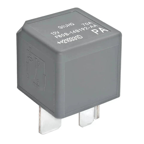 Beefy 12V DC 70A 4-Pin Automotive Power Relay for heavy-duty circuits, side view, compatible with V23136-J4-X89 and more.