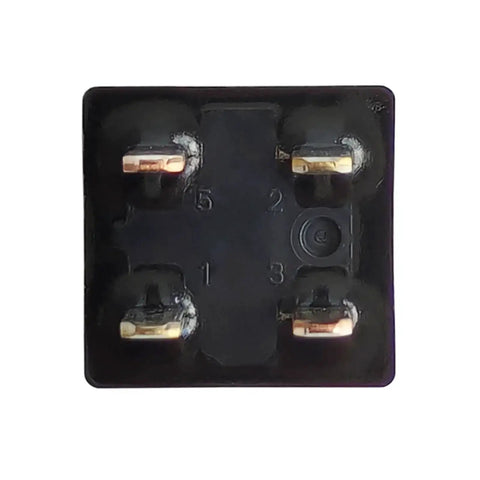 Bottom view of 2 Pack Ultra Micro ISO Automotive Relay 12V DC 20A 4 Pins showing connector layout for car build projects.