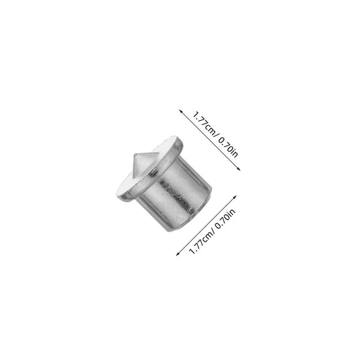 Single metal piece from 8 Piece Dowel Center Pin Set With Precision Point For Woodworking Drilling And Hole Alignment, showing dimensions.
