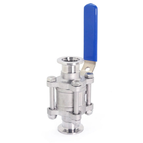 QiiMii KF-25 stainless steel vacuum ball valve with blue locking lever