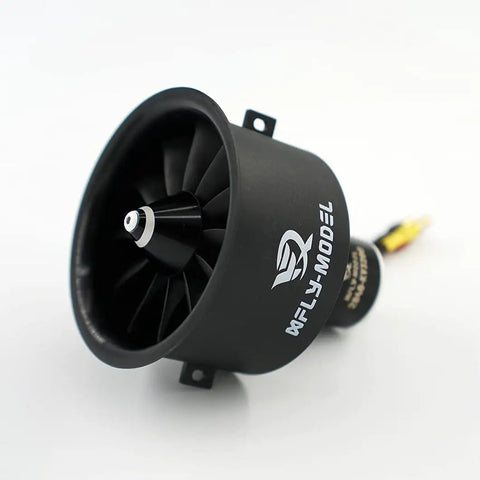 64mm 12 Blade EDF Ducted Fan With 4S 2840-KV3200 Brushless Outrunner Motor for RC Jet Aircraft with CNC Laser Spinner Finish