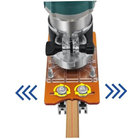 2 In 1 Mortise And Tenon Jig For Woodworking Router Projects Pro Grade Aluminum Alloy Construction with router attached