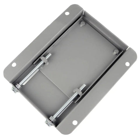 Top view of Universal 184T Frame Electric Motor Base Mount Adjustable Slide Plate For 184T Motors Solid Steel Construction Corrosion Resistant