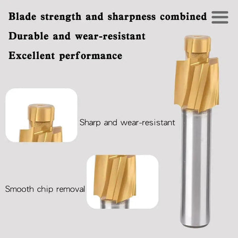 HSS M2 TiN Coated 5-Piece Counterbore End Mill Set For M3 To M8 Sizes, 4 Flutes, cutting tool detail